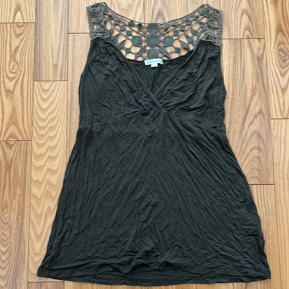 Crochet Olive Green Tank Top